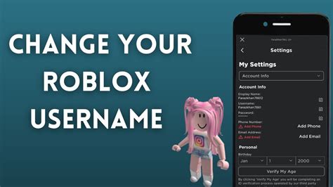 how to change roblox username.